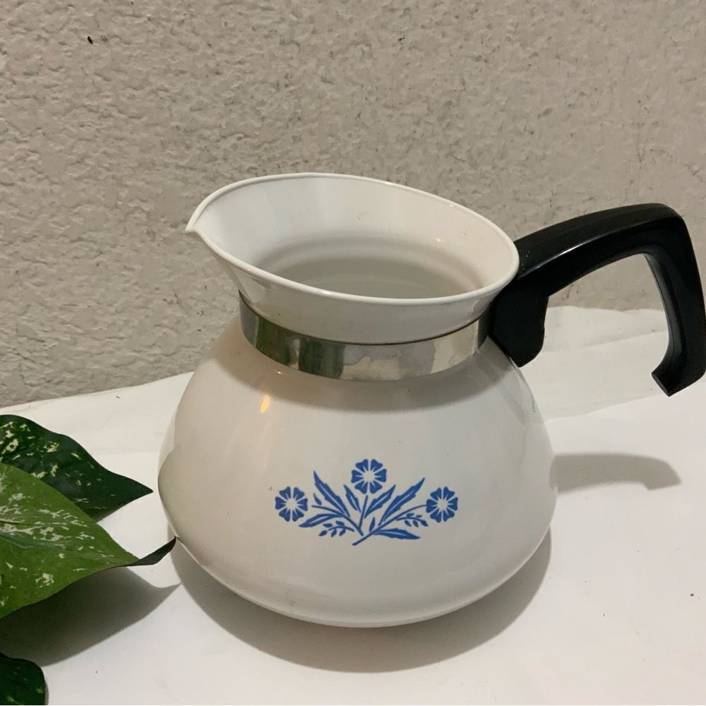 Vintage Corning Ware BLUE CORNFLOWER Tea Kettle/Coffee Pot 6 Cups no lid G16 - Picture 8 of 8